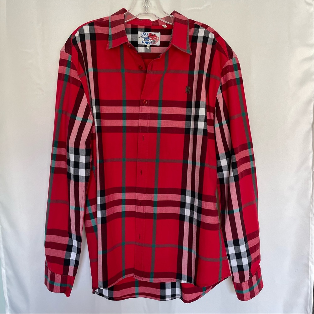 Desigual plaid striped shirt